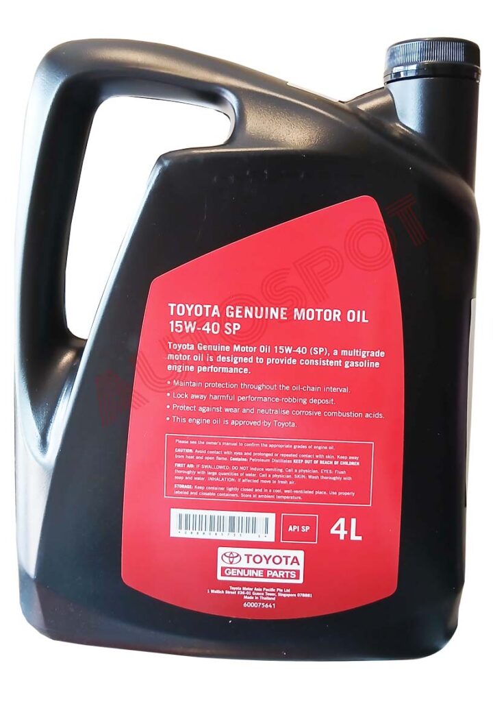 TOYOTA MOTOR OIL 15W-40 4L - AUTOSPOT